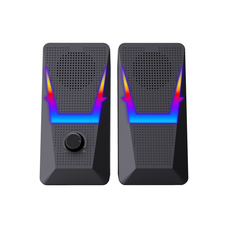 2.0CH RGB Led Light Stereo USB Computer Gaming Speaker For PC